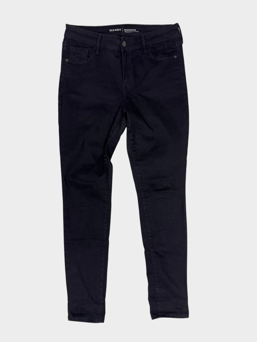 Old Navy Rockstar Mid Rise Black Womens Size 10 Regular Cotton Blend Pants